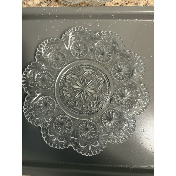 Vintage Brockway Glass "American Concord" Clear - Saucers- Set Of  5 - Picture 2 of 3